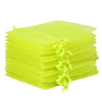 Organza bags 11 x 14 cm - neon green Green bags