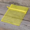 Organza bags 11 x 14 cm - yellow Easter