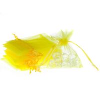 Organza bags 11 x 14 cm - yellow Table decoration