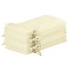 Organza bags 11 x 20 cm - ecru Ecru bags
