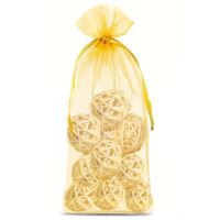 Organza bags 11 x 20 cm - gold Medium bags 11x20 cm