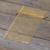 Organza bags 11 x 20 cm - gold Medium bags