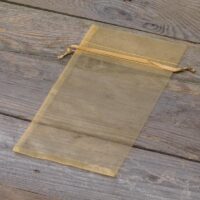 Organza bags 11 x 20 cm - gold Medium bags