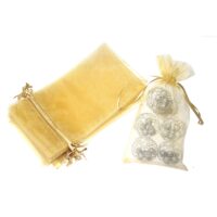 Organza bags 11 x 20 cm - gold Table decoration