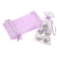 Organza bags 11 x 20 cm - light purple Medium bags