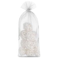 Organza bags 11 x 20 cm - white Medium bags 11x20 cm