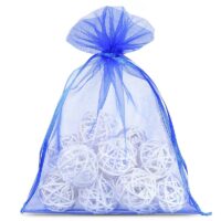 Organza bags 12 x 15 cm - blue Blue bags