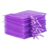 Organza bags 12 x 15 cm - dark purple Small bags 12x15 cm