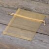 Organza bags 12 x 15 cm - gold Baptism