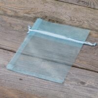 Organza bags 12 x 15 cm - light blue Medium bags