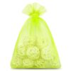 Organza bags 12 x 15 cm - neon green Green bags