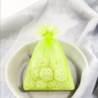 Organza bags 12 x 15 cm - neon green Small bags 12x15 cm