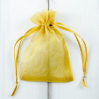 Organza bags 12 x 15 cm - neon green Lavender and scented dried filling