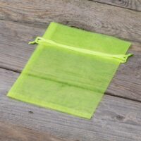 Organza bags 12 x 15 cm - neon green Organza bags