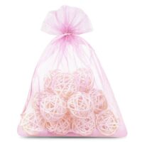 Organza bags 12 x 15 cm - light pink Pink bags