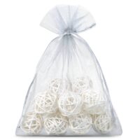 Organza bags 12 x 15 cm - silver Small bags 12x15 cm