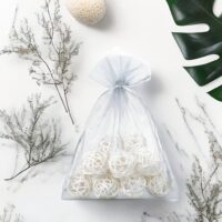 Organza bags 12 x 15 cm - silver Pouches silver / grey