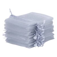 Organza bags 12 x 15 cm - silver Women's Day