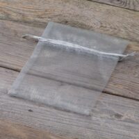 Organza bags 12 x 15 cm - silver Table decoration