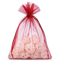 Organza bags 13 x 18 cm - burgundy Burgundy bags