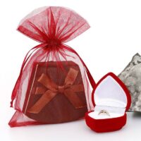 Organza bags 13 x 18 cm - burgundy Medium bags 13x18 cm