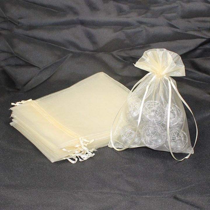 Organza bags 13 x 18 cm - ecru Baby Shower