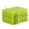 Organza bags 13 x 18 cm - green Easter
