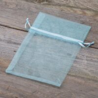 Organza bags 13 x 18 cm - light blue Easter