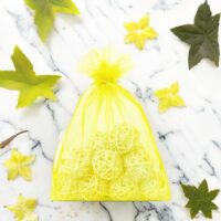 Organza bags 13 x 18 cm - yellow Medium bags 13x18 cm