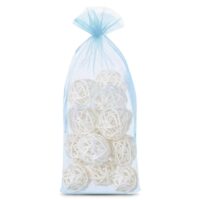 Organza bags 13 x 27 cm - light blue Light blue bags