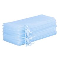 Organza bags 13 x 27 cm - light blue Medium bags 13x27 cm