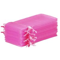 Organza bags 13 x 27 cm - pink Pink bags