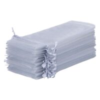 Organza bags 13 x 27 cm - silver Pouches silver / grey