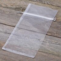 Organza bags 13 x 27 cm - white Occasional bags