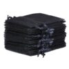 Organza bags 15 x 20 cm - black Organza bags