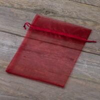 Organza bags 15 x 20 cm - burgundy Easter