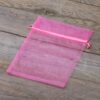 Organza bags 15 x 20 cm - pink Baptism