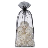 Organza bags 15 x 33 cm - black Medium bags 15x33 cm