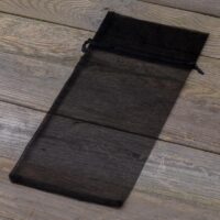 Organza bags 15 x 33 cm - black Medium bags