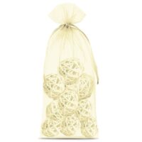 Organza bags 15 x 33 cm - ecru Medium bags 15x33 cm