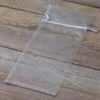 Organza bags 15 x 33 cm - silver Medium bags