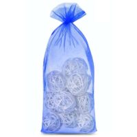 Organza bags 16 x 37 cm - blue Blue bags