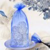 Organza bags 16 x 37 cm - blue Medium bags 16x37 cm