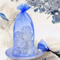 Organza bags 16 x 37 cm - blue Medium bags 16x37 cm