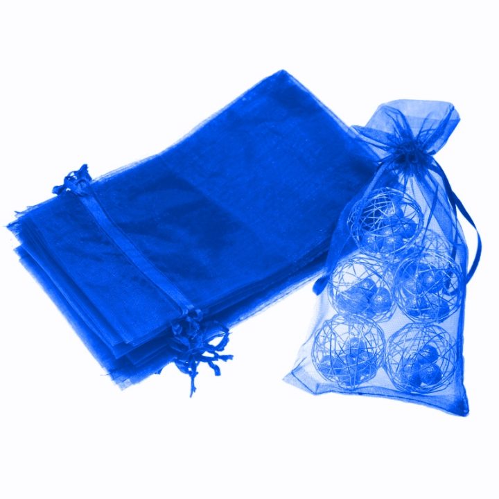 Organza bags 16 x 37 cm - blue Organza bags