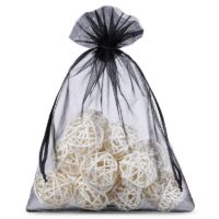 Organza bags 18 x 24 cm - black Black bags