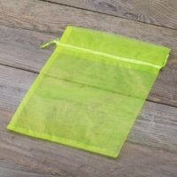 Organza bags 18 x 24 cm - neon green Easter