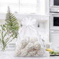 Organza bags 18 x 24 cm - white Fruit bags