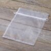 Organza bags 18 x 24 cm - white Valentine's Day