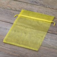 Organza bags 18 x 24 cm - yellow Clothing and underwear